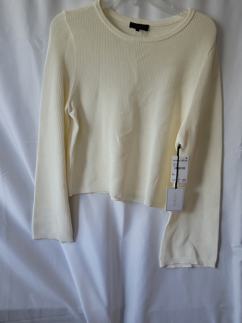NWT! Cream Crewneck Knit Sweater